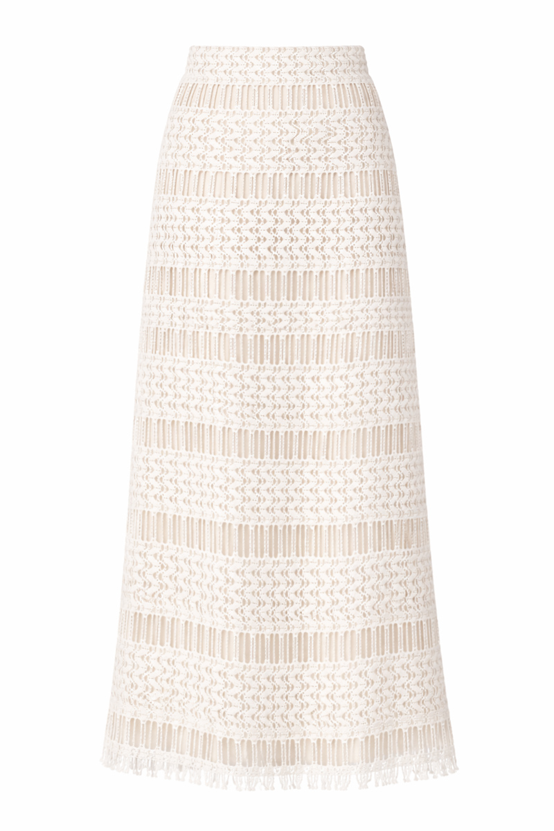 Спідниця з натурального мережива кольору натурель фото